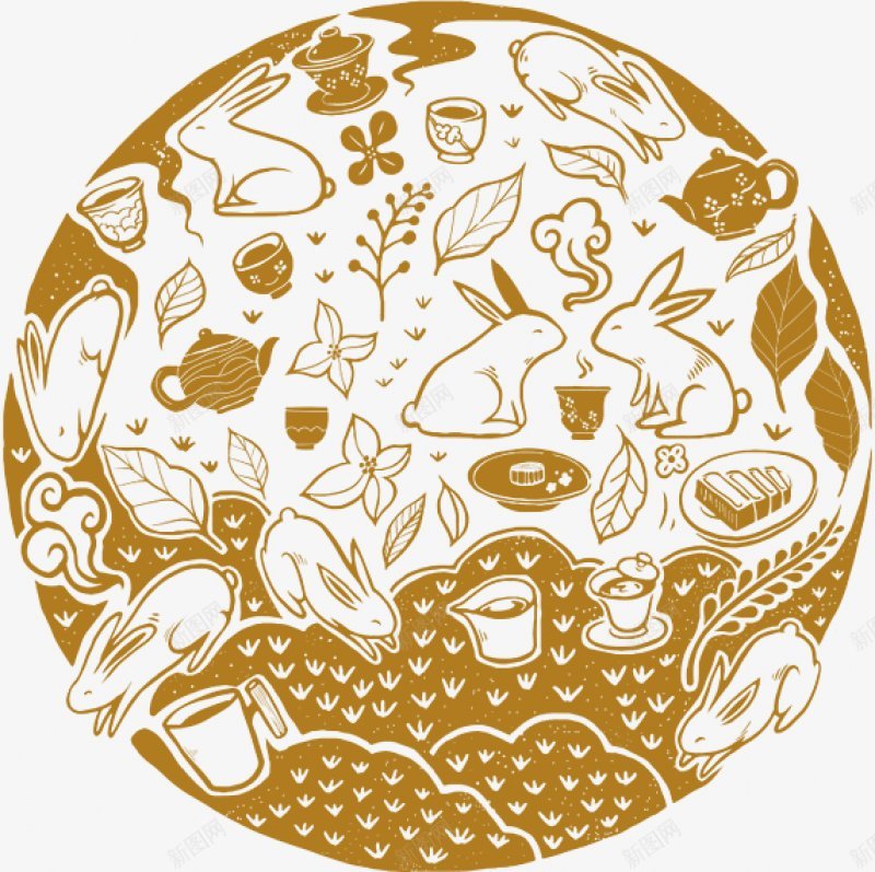 中国传统佳节中秋节圆月兔月饼透明古风png免抠素材_88icon https://88icon.com 中国传统佳节 中秋节 免扣 兔 古风 圆月 月饼 透明