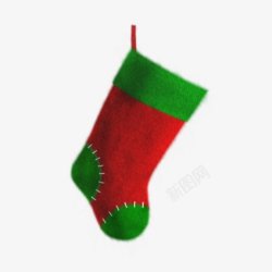 手绘红绿色圣诞袜圣诞装饰图素材
