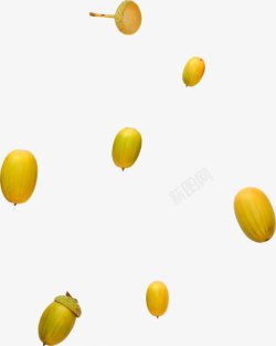 香瓜海报电商促销透明漂浮水果点缀装饰高清图片