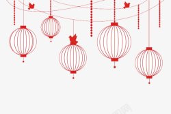中国风春节新年年货节透明剪纸灯笼中国风和风古风民族素材