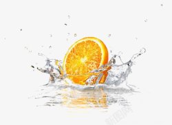 洗水果橙子装饰生活素材