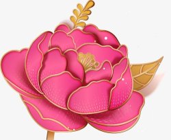 新年中国风折纸复古花朵系列素材