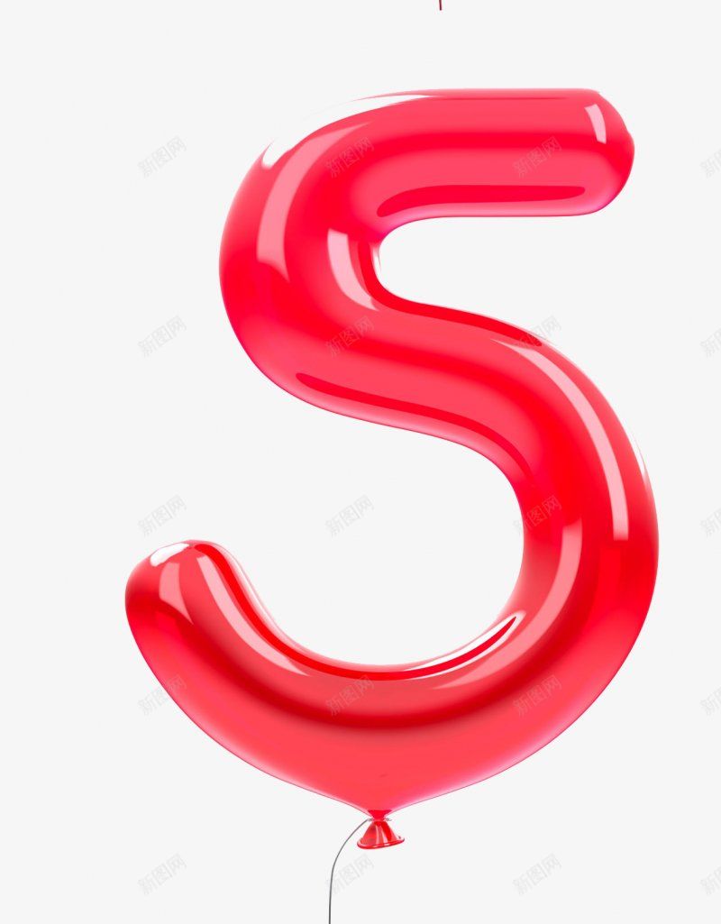 3d设计创意红色数字5气球png免抠素材_88icon https://88icon.com 3d设计 红色 气球 充气数字5 创意字体 广告字 数字 字体 艺术字 渲染数字 创意设计