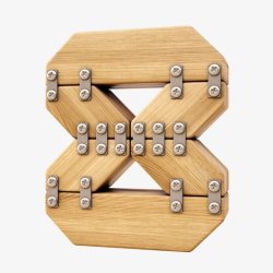 透明文字木板木钉拼接数字创意艺术字阿拉伯数字8素材