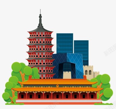 图标握手建筑物画板精细划分标明分类图标图标