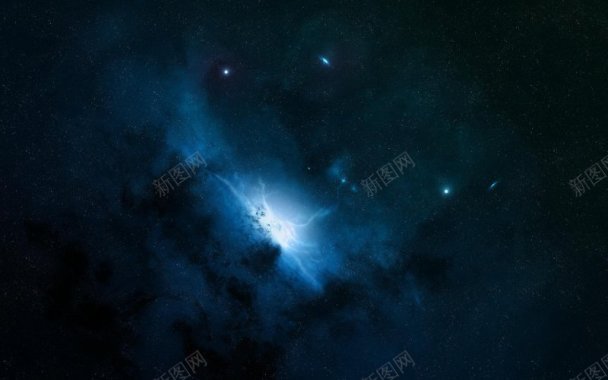 宇宙星空科技产品海报星球星空夜景背景