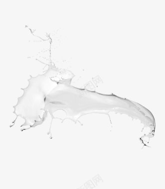 透明牛奶创意牛奶形态喷溅水primo图标图标