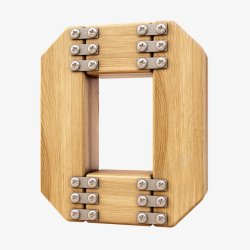 透明文字木板木钉拼接数字创意艺术字阿拉伯数字0素材