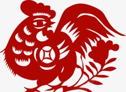 中国年2017年鸡年透明中国素材