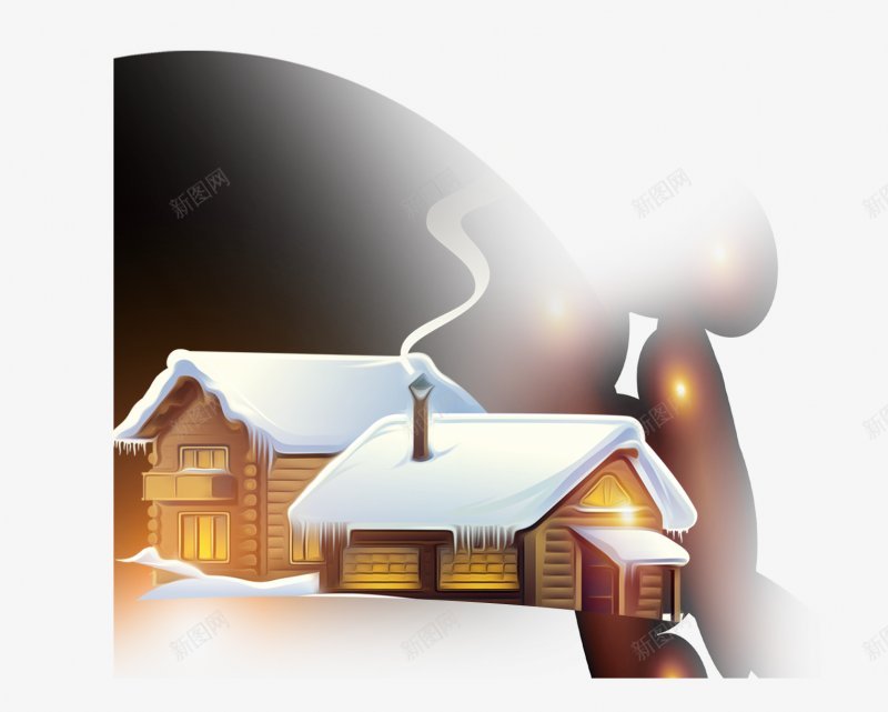 圣诞节装饰雪房屋圣诞节装饰png免抠素材_88icon https://88icon.com 圣诞节装饰 圣诞节装饰雪房屋