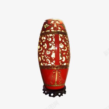 红瓷器中国红瓷红瓷瓷器花瓶陶瓷红色中国实物实物中国图标图标