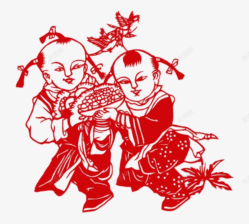 中国古典传统剪纸窗花中国剪纸花纹边框png免抠素材_88icon https://88icon.com 中国 中国古典传统 剪纸 窗花 花纹 边框