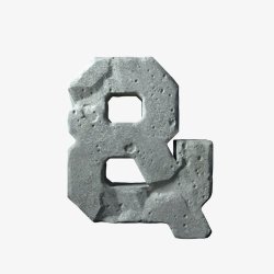 3D石头字数字26个英文字母碎石组合英文字母素材