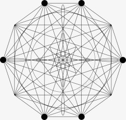 五角星圆形三角形星盘几何装饰五边形图案叠加创意图案素材