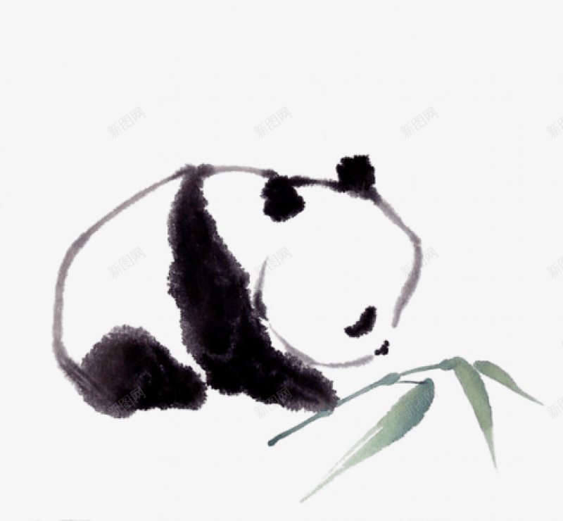 可爱水墨大熊猫中国风卡通字幕平面对话框字幕条卡png免抠素材_88icon https://88icon.com 可爱水墨大熊猫中国风