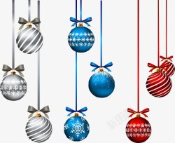 平挂晾干各种各样的圣诞挂球装饰图高清图片