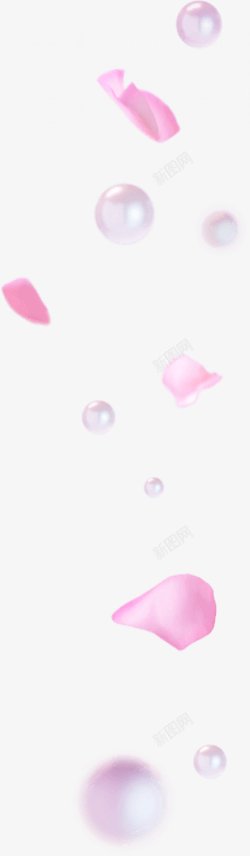 海报漂浮装饰花瓣珍珠1漂浮小物件透明漂素材