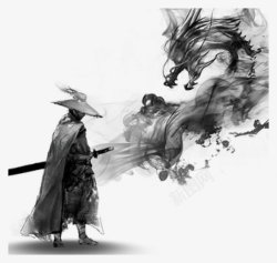 水墨龙国画飞龙中国龙纹中国风查看来源浏览大图556素材