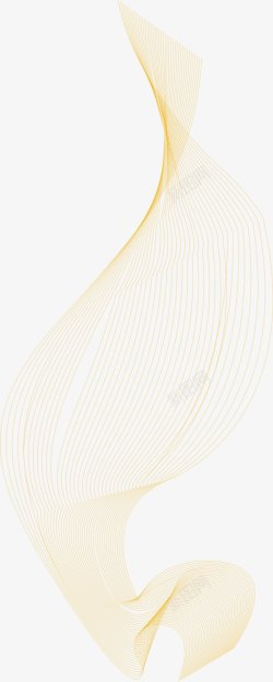 金色线条装饰创意透明素材