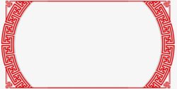 长方框红色祥云边框高清图片