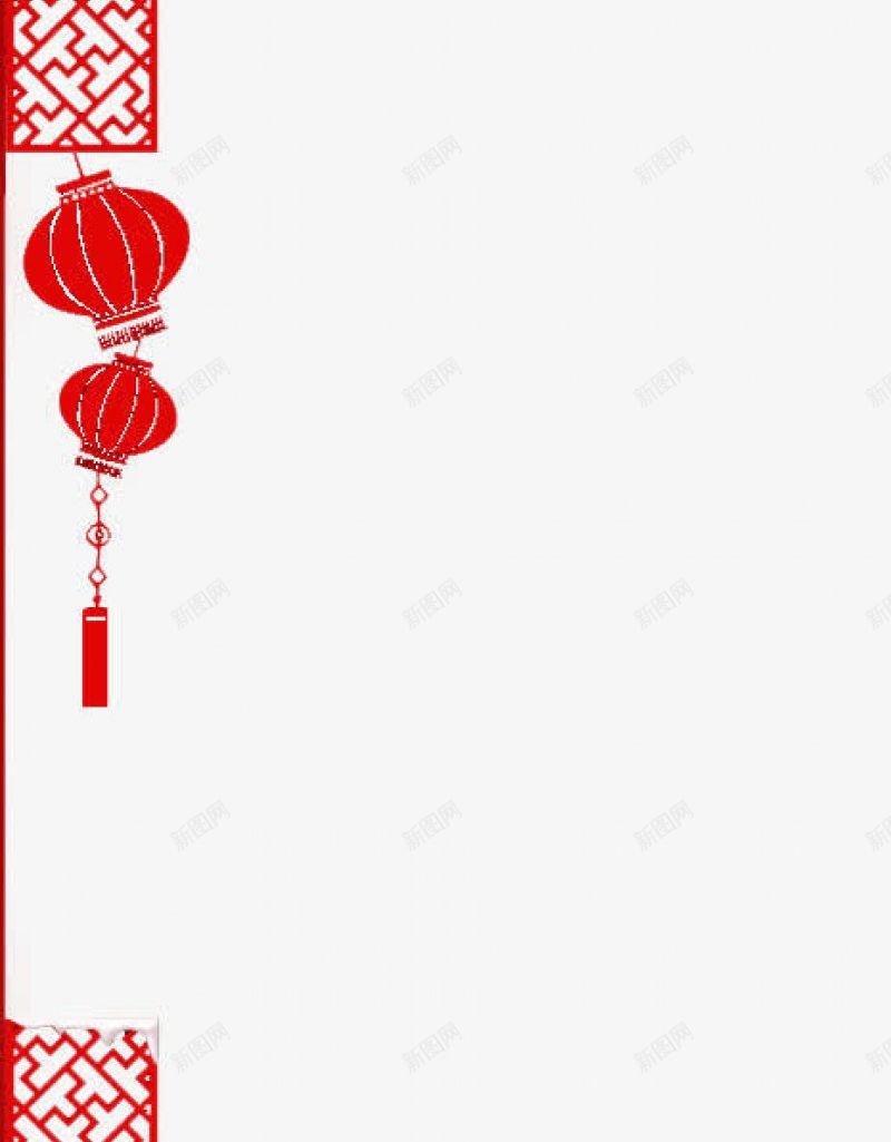 梅花灯笼剪纸透明jpg设计背景_88icon https://88icon.com 梅花灯笼剪纸透明