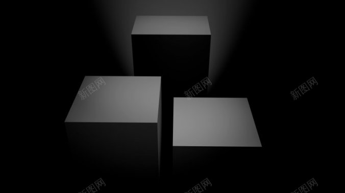 黑色质感立体空间黑色黑色黑金平面包装创背景