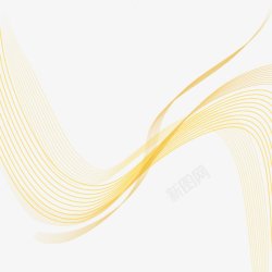 金色线条装饰创意透明素材