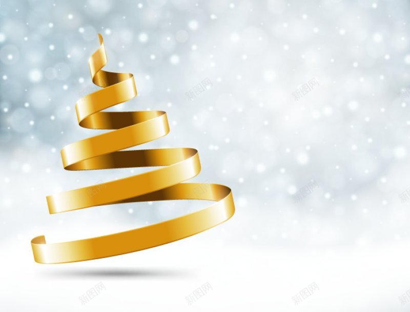 金色丝带圣诞树矢量xmaxjpg设计背景_88icon https://88icon.com xmax 金色丝带圣诞树矢量