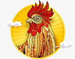2017中国年鸡年透明中国素材