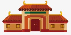 中国风建筑复古中国风平面包装创意淘宝首素材