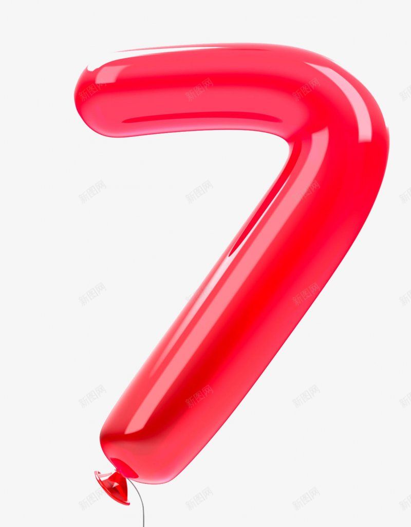 3d设计创意红色数字7气球png免抠素材_88icon https://88icon.com 3d设计 红色 气球 充气数字7 创意字体 广告字 数字 字体 艺术字 渲染数字 创意设计