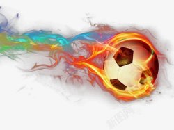 火焰运动足球素材