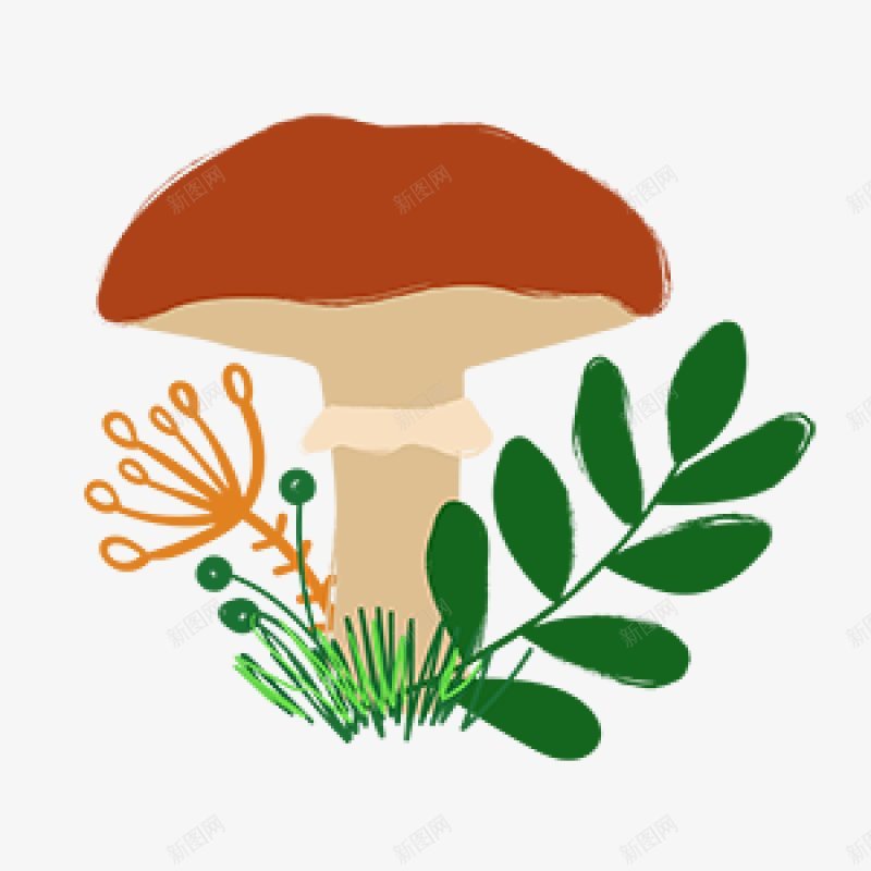 蘑菇插画图绿植png免抠素材_88icon https://88icon.com 免扣绿植高清图片 图 蘑菇插画