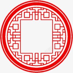 中国传统环形回形纹古代门窗素材