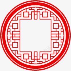 古代提取手法中国传统环形回形纹古代门窗高清图片