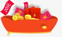 元旦春节节日红包购物券金币12礼盒盒子包装丝带红包素材