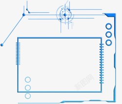 人工智能科技边框人工智能科技框未来科技人工智能不规素材
