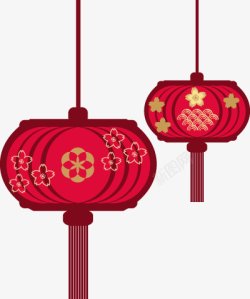 东方中国传统复古氛围复古传统中国风日式翔云灯笼素材