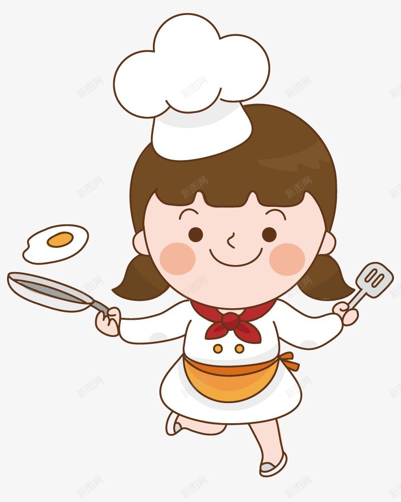 可卡通厨师餐饮海报透明可png免抠素材_88icon https://88icon.com 透明可下载