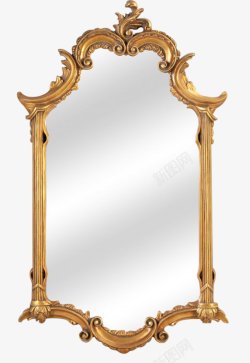 欧式金色花纹树脂装饰镜化妆镜素材