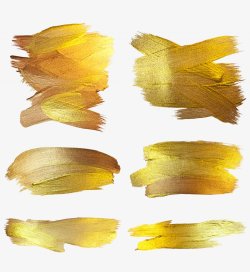 黄金色质感水墨艺术笔触GoldenStrokes免素材