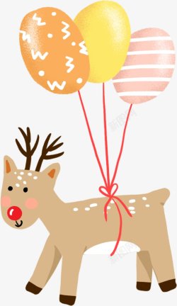 驯鹿氢气球圣诞节圣诞节合辑圣诞节圣诞节装饰素材