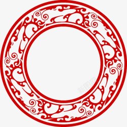 中国传统古代环形图案透明无杂边中国素材