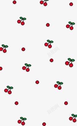 樱桃漂浮活动海报水果樱桃卡通图形素材