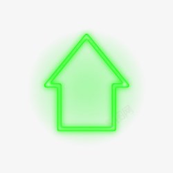 绿色霓虹灯箭头指示框装饰素材