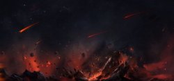 星球战争火山战争爆发激烈宇宙星空海报星球红色影视特技科幻外高清图片
