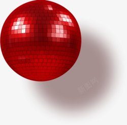 透明红色球装饰物漂浮元素素材