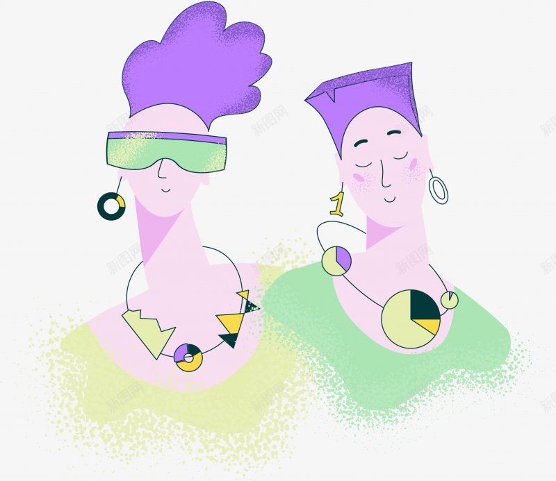 点赞关注主题欢快有趣的插画人物图扁平等距插画人png免抠素材_88icon https://88icon.com 欢快有趣的插画人物图 点赞关注主题