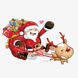 节庆类圣诞节卡通圣诞节饰品装饰圣诞老人驯鹿雪花铃铛彩球袜高清图片