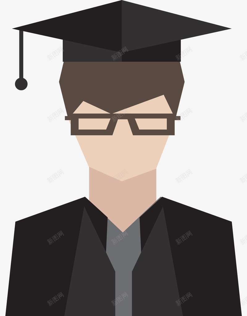 毕业季毕业的博士生png免抠素材_88icon https://88icon.com 学识 戴着博士帽 毕业季 毕业的博士生 毕业的男孩 黑色博士帽